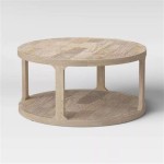 Castalia Round Natural Wood Coffee Table