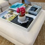 Large White Coffee Table Tray